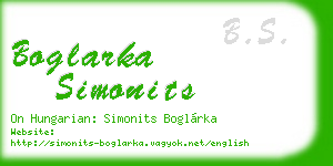 boglarka simonits business card